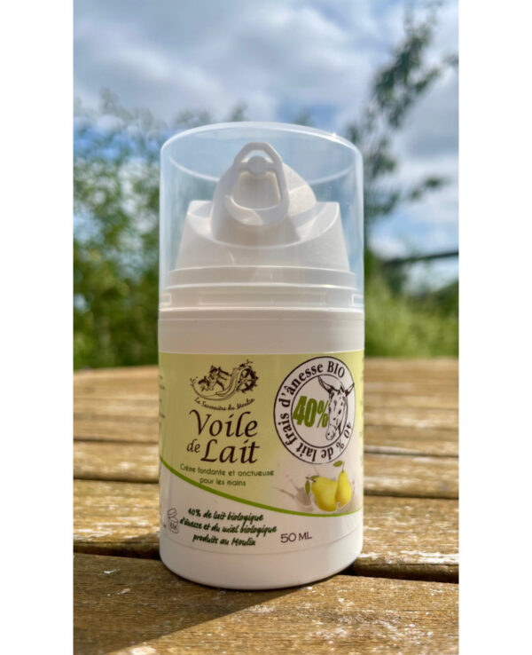 CREME MAIN VOILE DE LAIT (40% de lait frais d'anesse bio)
